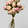 A Dozen Pink & Cream Roses Bouquet, Case of 12
