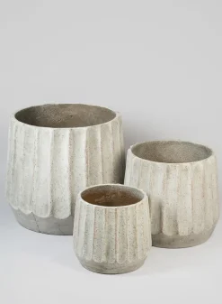 Agadir Ridged Fiber Cement Planter