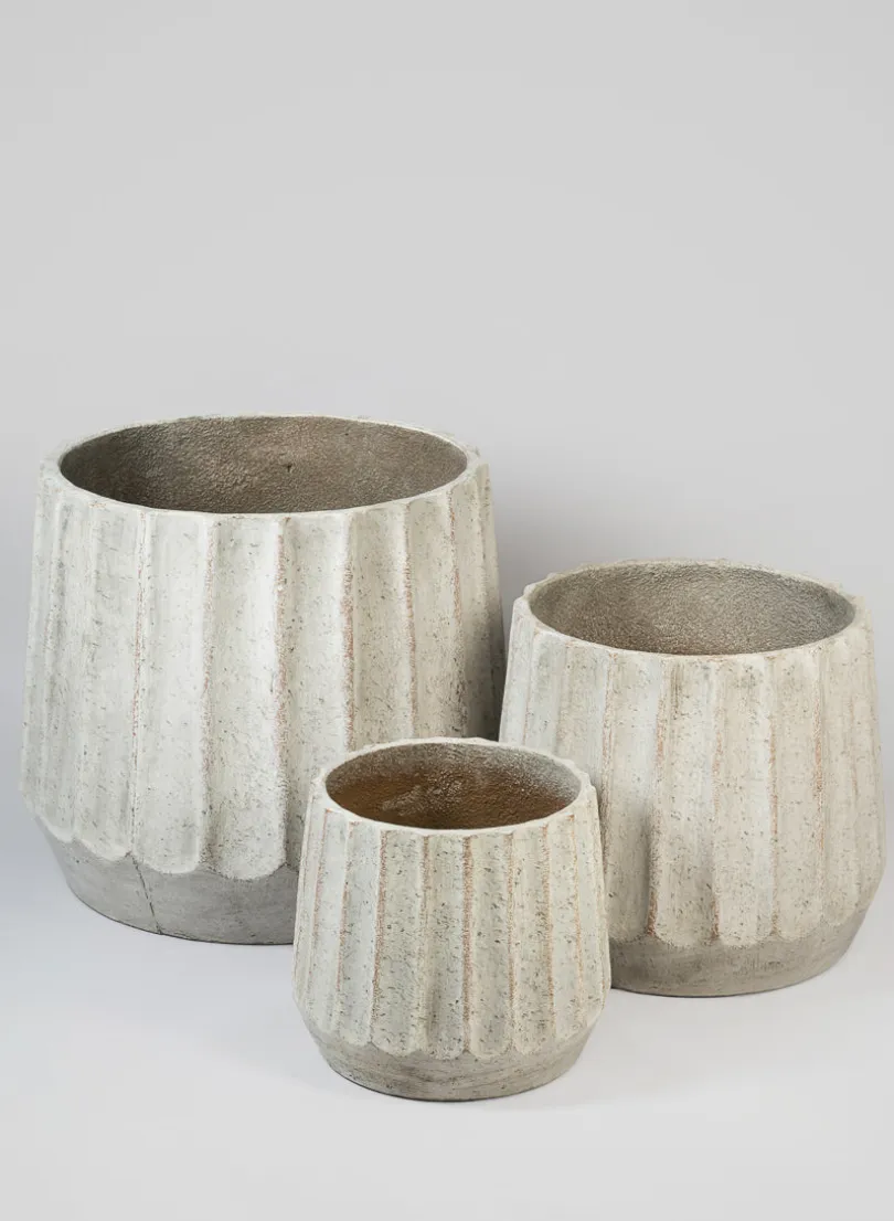 Agadir Ridged Fiber Cement Planter