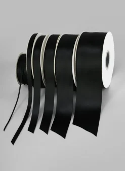 Black Double Faced Satin Ribbon 50 Yard Spool