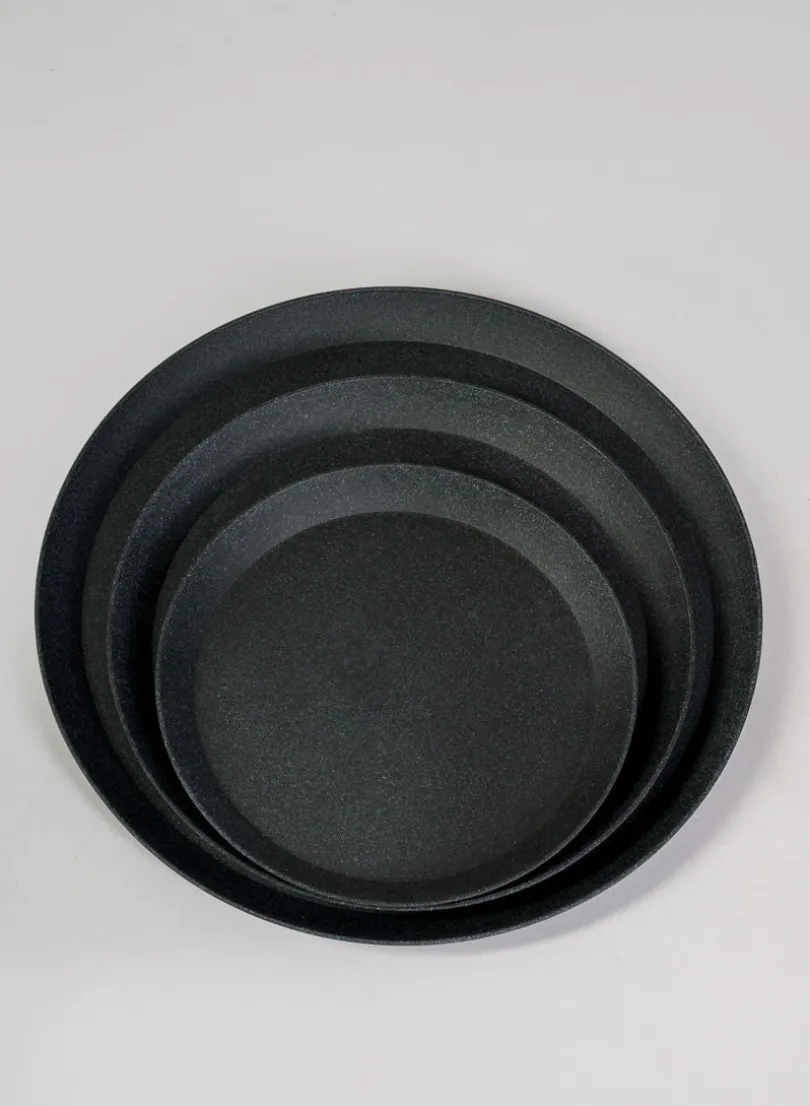 Black Plastic Saucer