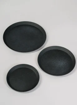 Black Plastic Saucer