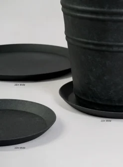 Black Plastic Saucer
