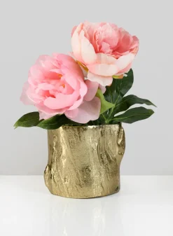 Boulogne Gold Birch Metal Vase