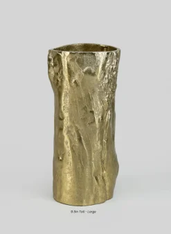 Boulogne Gold Birch Metal Vase
