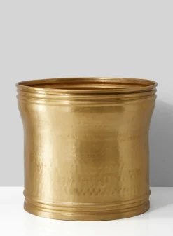 Brass Look Antique Aluminum Planter