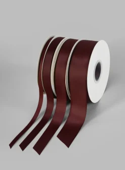 Burgundy Double Faced Satin Ribbon 50 Yard Spool