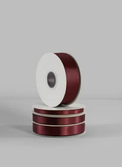 Burgundy Double Faced Satin Ribbon 50 Yard Spool