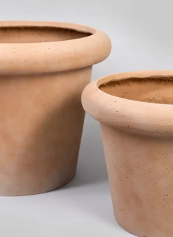 Chino Bevelled Edge Lava Concrete Terracotta Look Pot