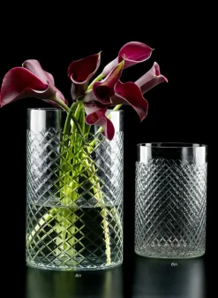 Cut Glass Squares Cylinders