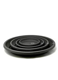 Deroma Anthracite Black Saucers
