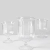 Fluted Designer Glass Urns, Set of 3