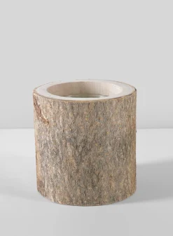 Forest Log Wood Vase