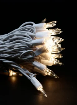 27ft Long 100 Clear Super Bright Lights with White Wire