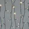 49ft Long Cord 200 Gold LED Lights Set, Green Cord