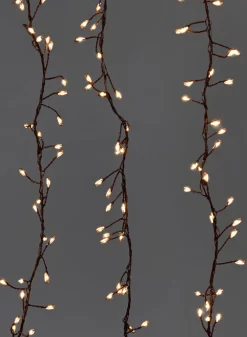 9.5ft Long Cord 240 Warm White Fairy Lights On Brown Cord