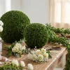 5.5ft Long Flowering Faux Boxwood Garland