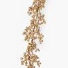 5ft Long Glittered Gold Berry Garland