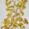 5ft Long Gold Grape Leaf Garland, Case of 6
