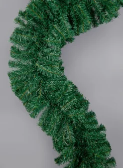 9ft Long Green Plastic Pine Garland