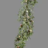 5ft Long Iced Pine Garland with Pine Cones & Jingle Bells
