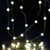 32ft Long LED Pearl Ball Classic Ferry String Light, Warm White, Green Cord