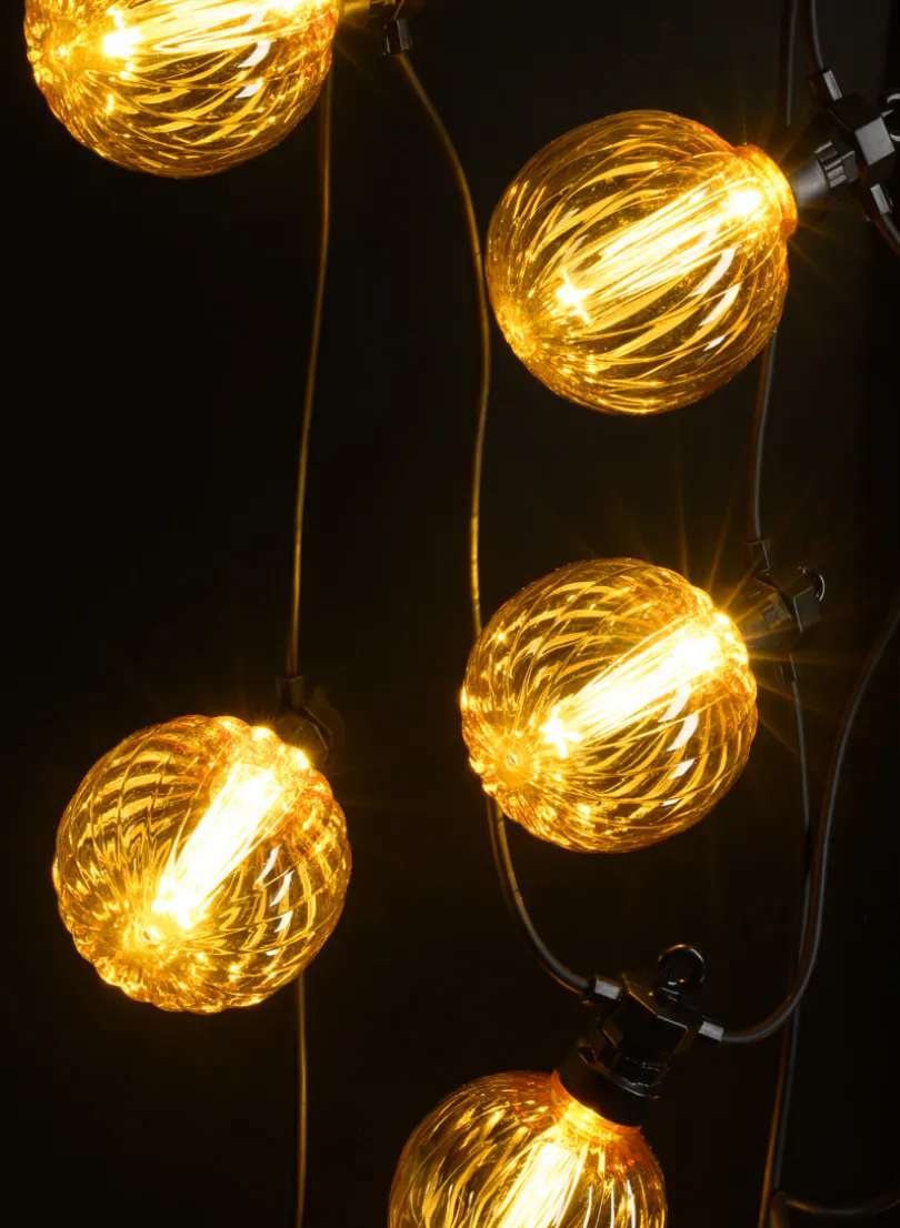 20ft Long Light Patio & Garden Indoor Outdoor Amber Accent Light String