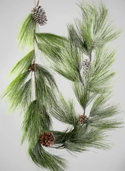 6ft Long Pine Needle with Pinecone Garland