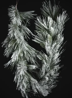 6ft Long Pine Needle with Snow Garland