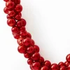 6ft Long Red Mercury Glass Plastic Ball Garland