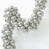 6ft Long Silver Mercury Glass Plastic Ball Garland