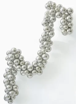6ft Long Silver Mercury Glass Plastic Ball Garland
