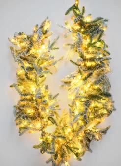 6ft Long Warm White Pre-Lit Garland (300 Lights)