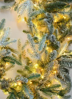 6ft Long Warm White Pre-Lit Garland (300 Lights)