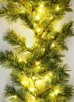 6ft Long Warm White Pre-Lit Garland (200 Lights)