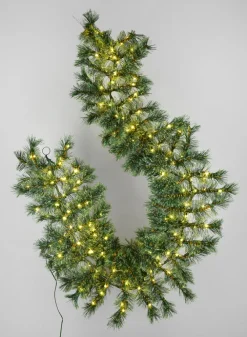 6ft Long Warm White Pre-Lit Garland (200 Lights)