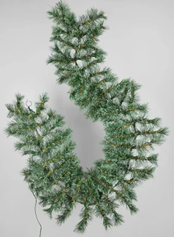 6ft Long Warm White Pre-Lit Garland (200 Lights)
