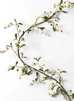 5ft Long White Berry Garland, Case of 4