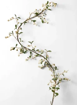 5ft Long White Berry Garland, Case of 4