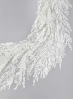 6ft Long White Real Touch Cypress Pine Garland