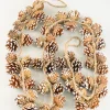 6ft Long White Tips Pinecones Garland
