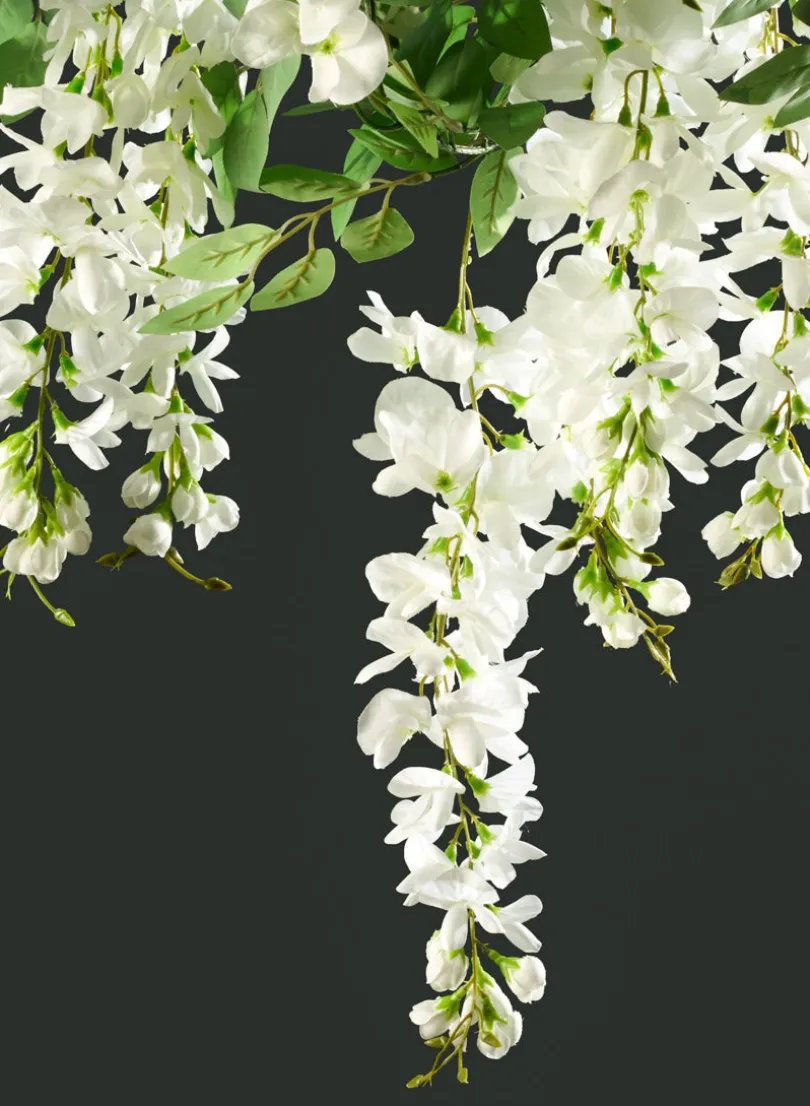 5ft Long White Wisteria Garland