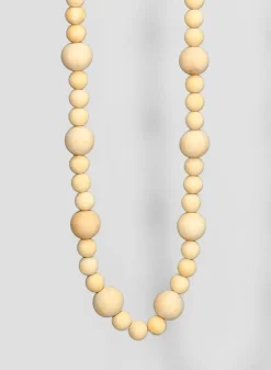6ft Long Wood Bead Garland