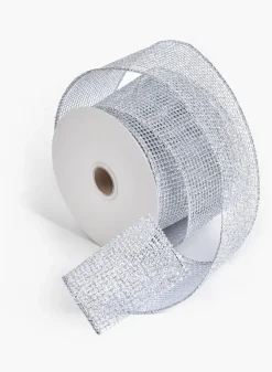 29ft Silver Grid Ribbon