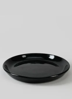 Glossy Black Ceramic Saucers