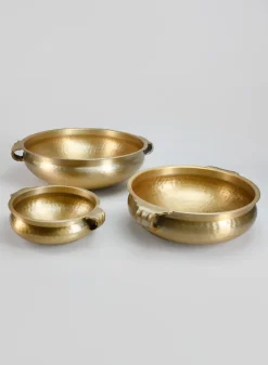 Gold Aluminum Urn Bowls