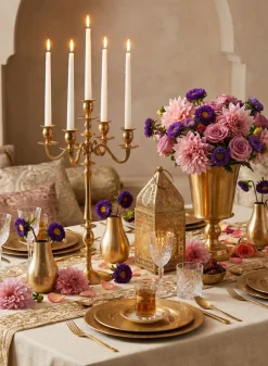 Gold Pedestal Aluminum Urns