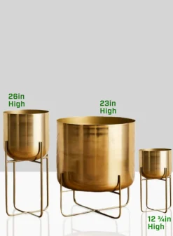 Gold Soho Planter With Stand