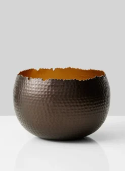 Hammered Brown Iron Egg Bowl