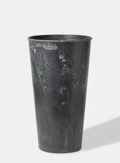 13 in Aged Black Tall Flower Bucket